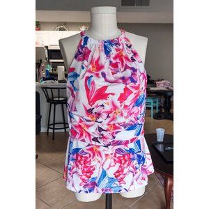 Venus Floral Halter Neck Sleeveless Blouse